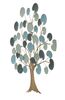 Decorazione da parete a quadro in metallo albero oro blu azzurro 89x90cm  40314 - foto 8