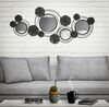 Decorazione a parete con specchi quadro pannello grigio nero 117x49  40647 - foto 5