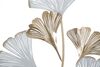 Immagine aggiuntiva di Decorazione grande e semplice da parete foglie Ginkgo bianco e oro 58x104,8  