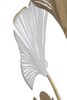 Particolare di Decorazione grande e semplice da parete foglie Ginkgo bianco e oro 58x104,8  40903