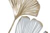 Ulteriore dettaglio di Decorazione grande e semplice da parete foglie Ginkgo bianco e oro 58x104,8  