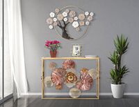 Decorazione da parete in metallo quadro albero fiori di pesco  40494