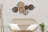 Decoro pannello legno e metallo cerchi e righe 134x69,2  41143 - foto 4