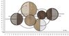 Decoro pannello legno e metallo cerchi e righe 134x69,2  41143 - foto 5