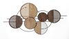 Decoro pannello legno e metallo cerchi e righe 134x69,2  41143