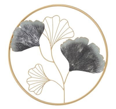 Decorazione da parete 45,5cm quadro in metallo rotondo oro enero  40493