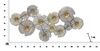 Decorazione parete astratta fiori forati grande 119x59,5  41287 - foto 5