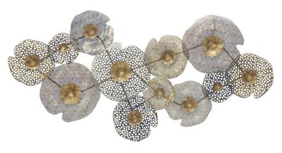 Decorazione parete astratta fiori forati grande 119x59,5  41287