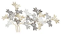 Decorazione da parete quadro grande rami con foglie oro e argento 130,8x70,5 42649 COLORI E LUCI