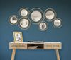 Decorazione pannello parete metallo oro con specchi 124,5x53,5  40648 - foto 5