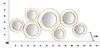 Decorazione pannello parete metallo oro con specchi 124,5x53,5  40648 - foto 6