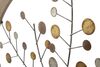 Particolare di Decoro quadro grande in metallo albero della vita con cerchio legno 80cm  40958