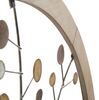 Decoro quadro grande in metallo albero della vita con cerchio legno 80cm  40958 - foto 4