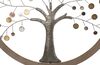 Decoro quadro grande in metallo albero della vita con cerchio legno 80cm  40958 - foto 5