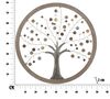 Decoro quadro grande in metallo albero della vita con cerchio legno 80cm  40958 - foto 8