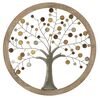 Decoro quadro in metallo albero della vita con cerchio legno 59cm  40957