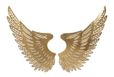 Decoro a parete ali d&rsquo;angelo con piume traforate 180 190 43,5h 40884 COLORI E LUCI