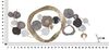 Decorazione parete astratta grande con cerchio curve e pietre 121x54,6  40904 - foto 5