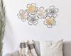 Quadro gioco di fiori in metallo, legno e rafia 75x42  41186 - foto 4