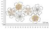 Quadro gioco di fiori in metallo, legno e rafia 75x42  41186 - foto 5