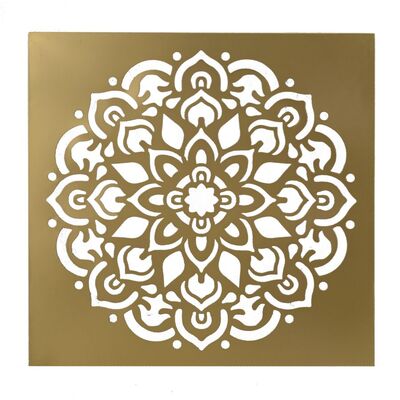 Quadro decoro oro in metallo da parete quadrato 56x56cm 39000 COLORI E LUCI