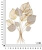 Pannello a quadro decorativo metallo fascio foglie screziate 63x85  41182 - foto 5