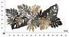 Pannello quadro foglie autunnali sovrapposte verde oro nero grigio 133x67  40955 - foto 5