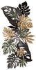 Pannello quadro foglie autunnali sovrapposte verde oro nero grigio 133x67  40955 - foto 6