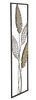Particolare di Quadro decorativo 3d con foglie in metallo e legno 30,5x91cm  40302