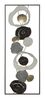 Immagine aggiuntiva di Quadro metallo design astratto grigio nero bianco oro 28,5x74cm  40281