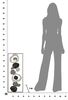 Quadro metallo design astratto grigio nero bianco oro 28,5x74cm  40281 - foto 4