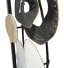 Quadro metallo design astratto grigio nero bianco oro 28,5x74cm  40281 - foto 7