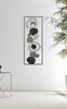 Quadro metallo design astratto grigio nero bianco oro 28,5x74cm  40281 - foto 8
