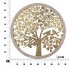 Pannello in metallo albero oro con cuori e usignoli rotondo in legno e metallo 80cm  40442 - foto 6