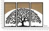 Quadro trittico metallo e legno albero 105x70  42653 Foto 5