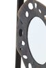 Ulteriore dettaglio di Quadro moderno astratto in metallo cerchi ondulati con specchi 31x90  41164