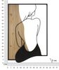 Quadro profilo di donna sinuosa seduta di spalle in ferro e legno 60x90  42652 - foto 5