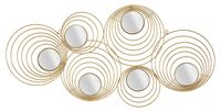 Quadro cerchi concentrici oro lungo orizzontale 90x45  40779