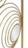 Particolare di Quadro rettangolare stretto e alto 32x90 in metallo con cerchi oro e specchietti  407