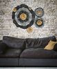 Quadro composizione in metallo corolle di fiori 100x80cm  40656 - foto 5