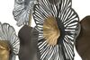 Ulteriore dettaglio di Quadro decorazione in metallo cerchio oro con fiori 155x85  40657