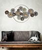 Quadro decorazione in metallo cerchio oro con fiori 155x85  40657 - foto 5