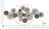 Quadro decorazione in metallo cerchio oro con fiori 155x85  40657 - foto 6