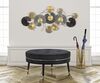 Quadro decorazione da parete foglie a ventaglio nero 130,5X66 grigio oro  40781 - foto 4