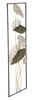 Particolare di Quadro decorazione da parete metallo foglie cornice rettangolo 31x89,5  40440
