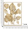 Pannello quadro a parete in metallo rettangolo dorato con foglie 60x80  40502 - foto 5
