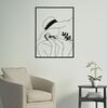 Quadro in filo di metallo decoro di donna pensierosa con cappello 60x80cm  40890 - foto 5
