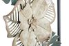 Ulteriore dettaglio di Quadro stretto e lungo foglie verdi e fiori oro e bianco 31x90cm  40284