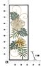 Quadro stretto e lungo foglie verdi e fiori oro e bianco 31x90cm  40284 - foto 5