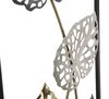 Immagine aggiuntiva di Quadro in metallo 5 foglie grigio bianco e oro 31x90  40901